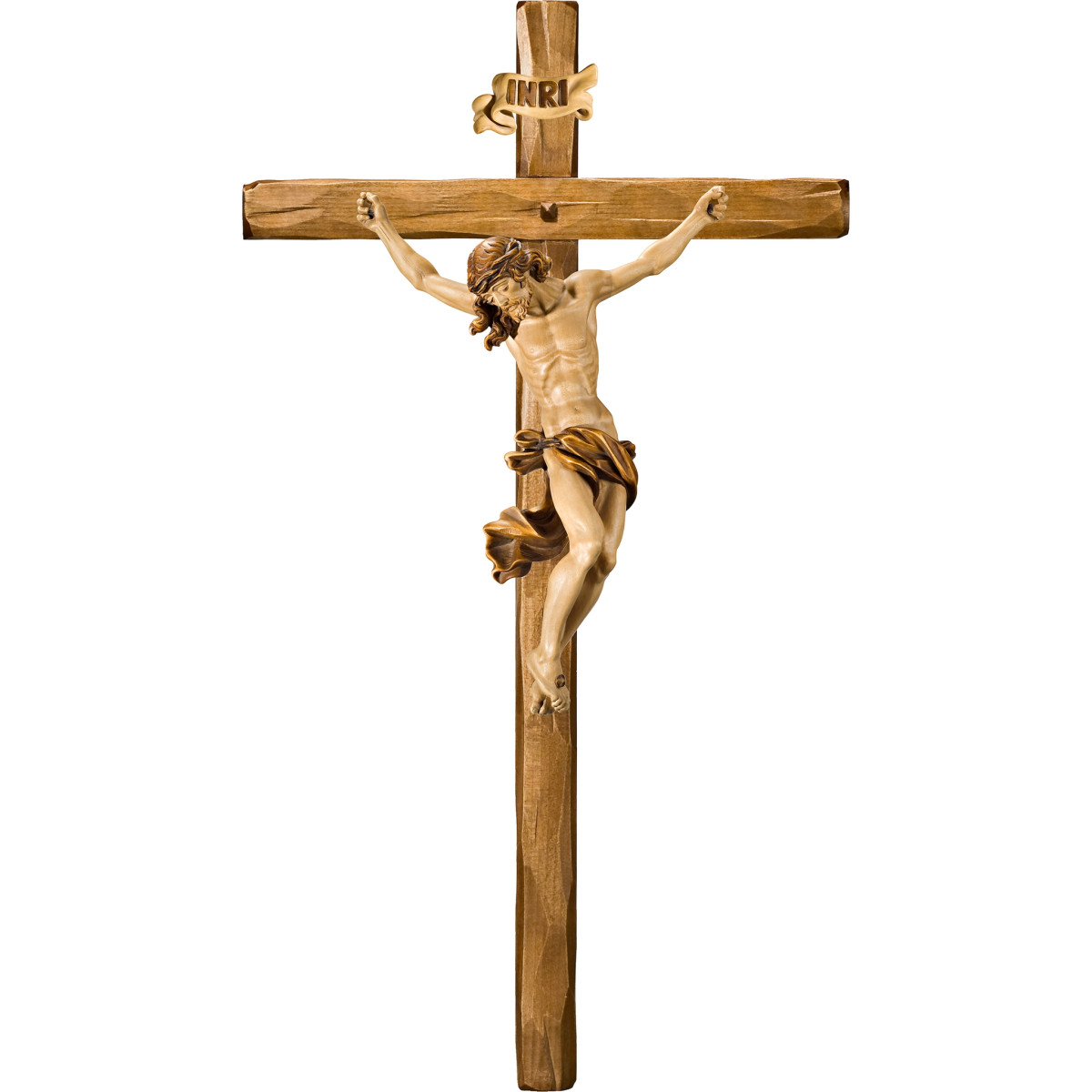 Cristo Barroco en cruz recta